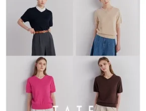 요즘 뜨는  에센셜 실크모달 블렌딩 반소매 니트 4종 품질 가격 최고 제품